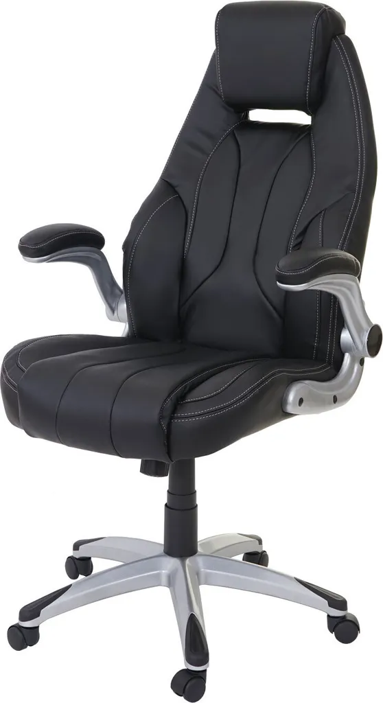 Fauteuil de direction pivotant : siège de bureau en similicuir