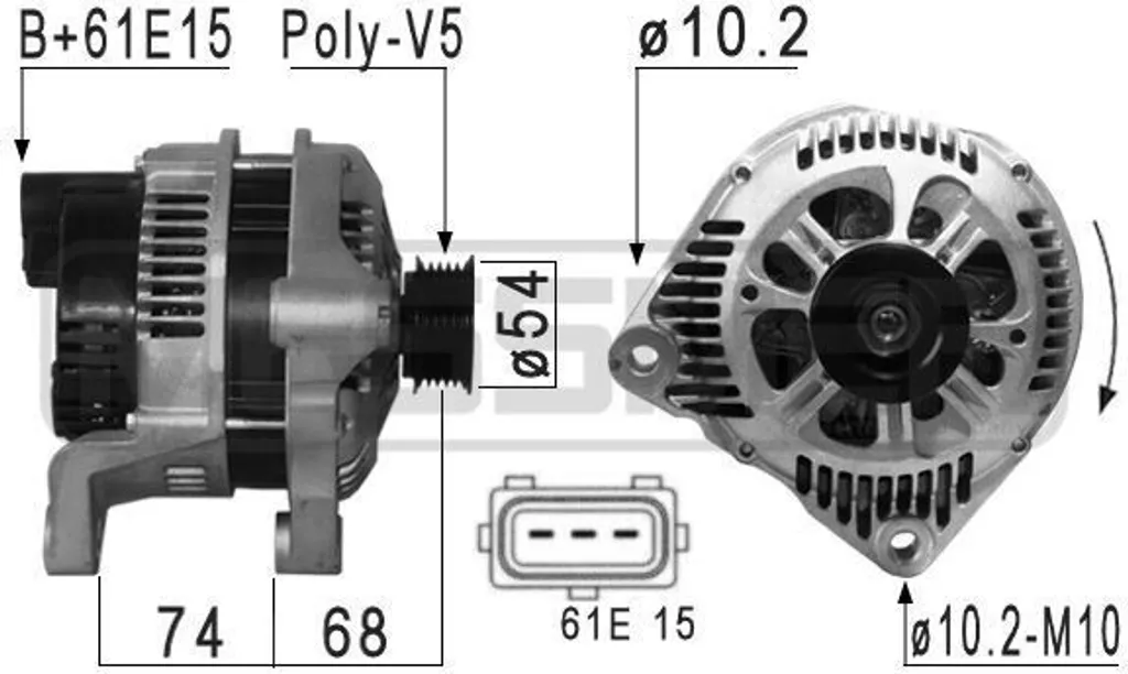 Alternateur pour BMW Série 3 E46 et X5 - Solution de charge OE 12312247389