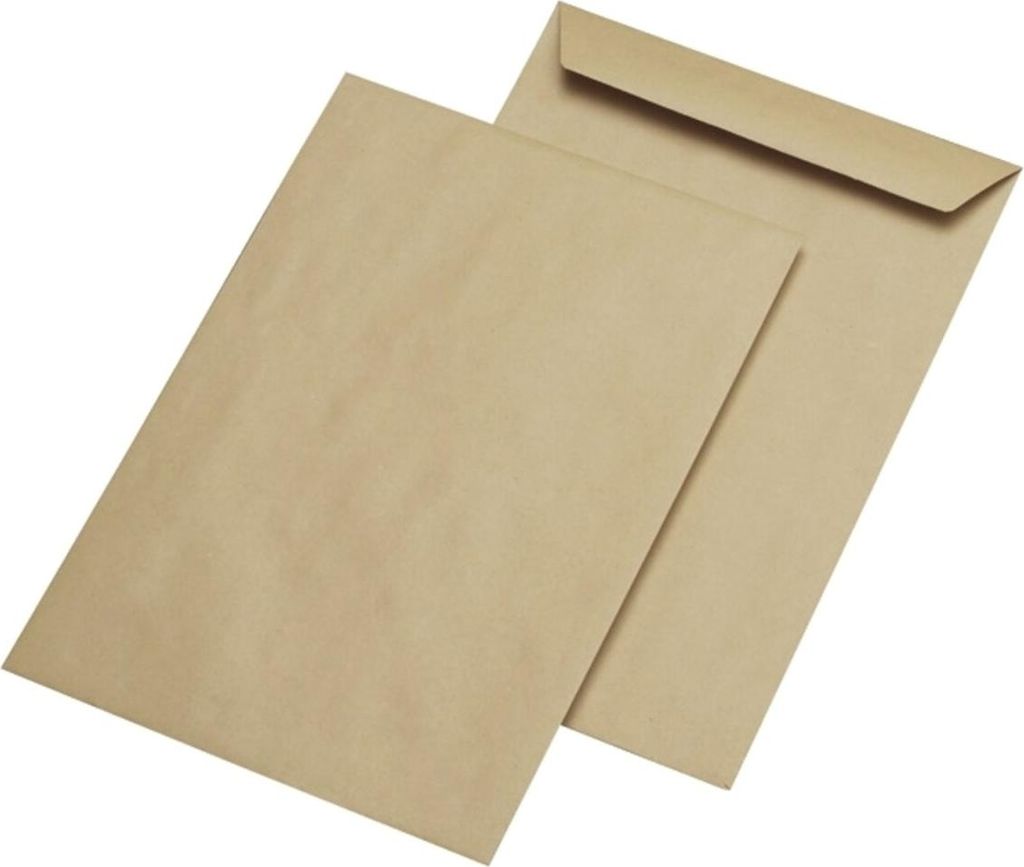 mayer-network 39104/7 Versandtasche B4, nassklebend, ohne Fenster, braun, 130 g/qm