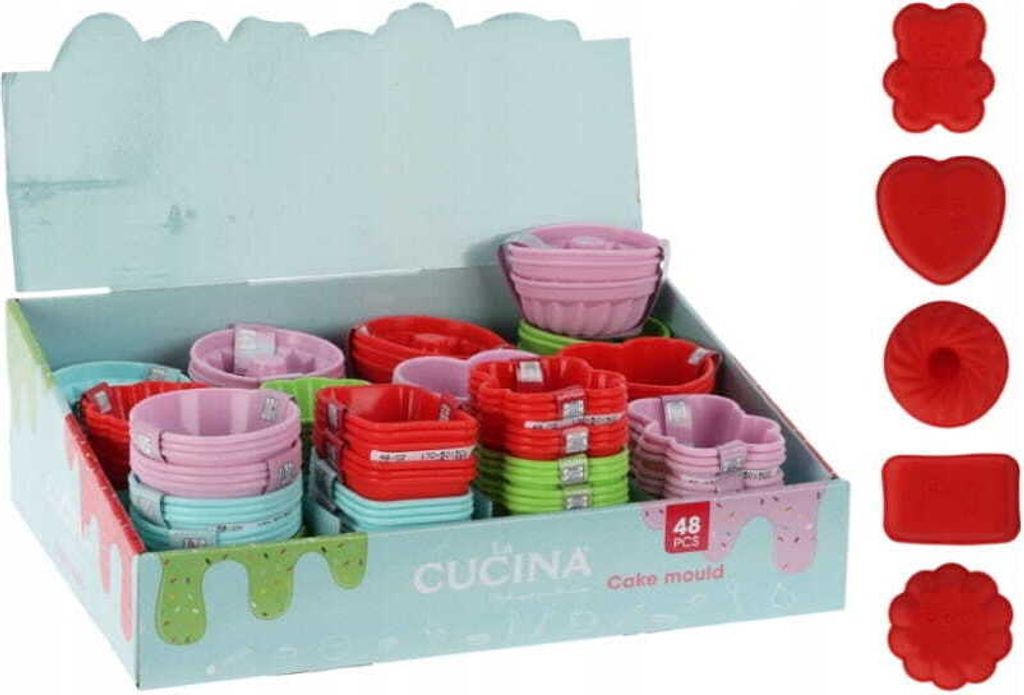 Silikonowa forma do pieczenia, mix kształtów/mix kolorów (3 Zdjęcie produktu 