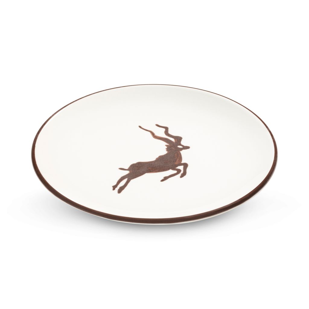 Gmundner Keramik Brauner Kudu, Dessertteller Cup (Ø 20cm)