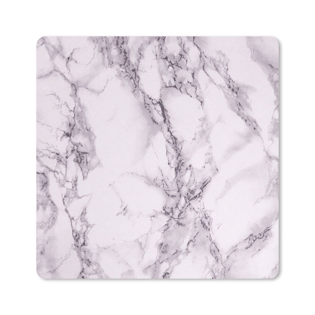 MuchoWow Mauspad Mousepad Marmor - Adern - Rosa 20x20 cm - Mousepads - Maus Mat - Pad - Mausunterlage - Desk Mat - Bureauartikeln
