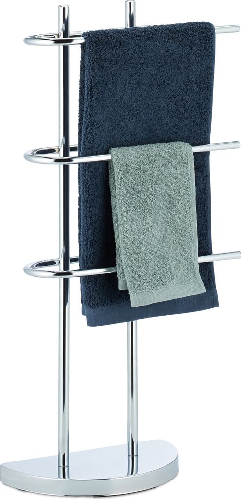 relaxdays 10024656_0 relaxdays Handtuchständer   silber Immagine del prodotto 