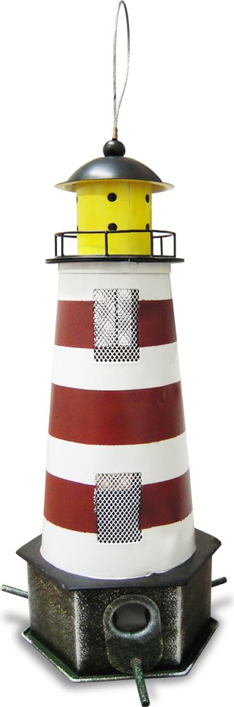 HABAU Futtersilo Leuchtturm, rot, mit abnehmbarem Dach und Produktbild 