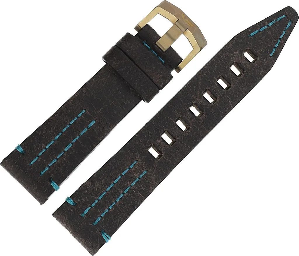 Ceinture Marron Rocket N1 Style Cowboy Urbain Cuir et Turquoise O566