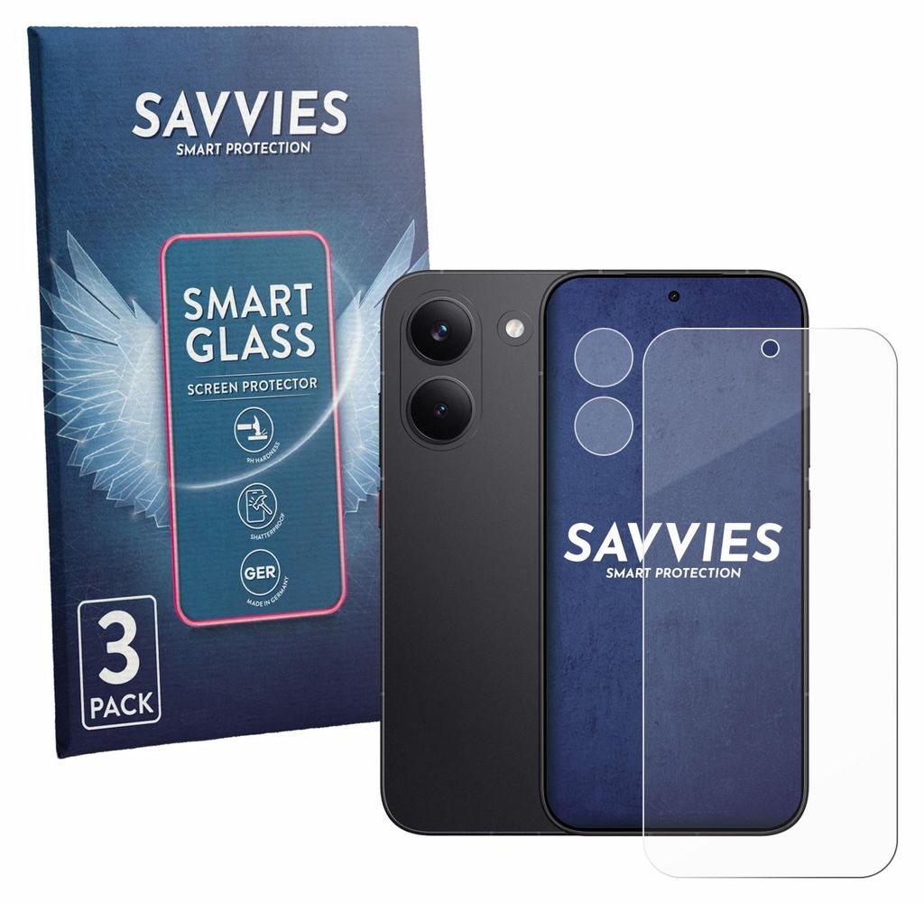 3x Savvies Schutzglas Folie für Xiaomi Poco X8 Pro Iron Man Edition (Display+Kamera) 9H Panzer Schutzfolie Glas Displayschutz klar transparent