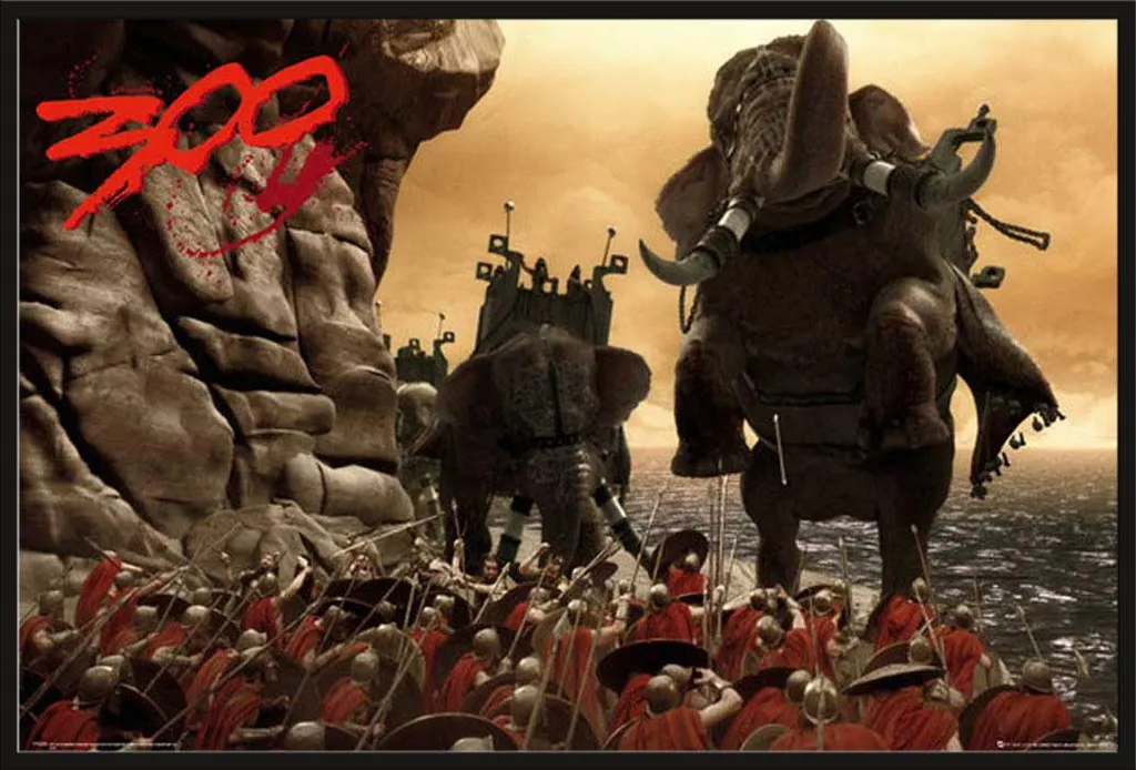 Décoration murale cinéma 300 Army poster encadré cadre noir 61x91cm