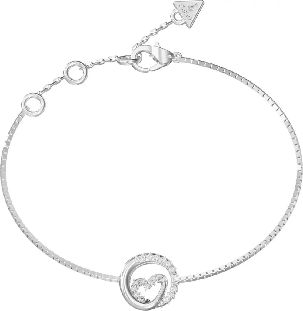 Dettagli Bracciale Guess Argento 925 Cuore Zirconi - Qualità Premium