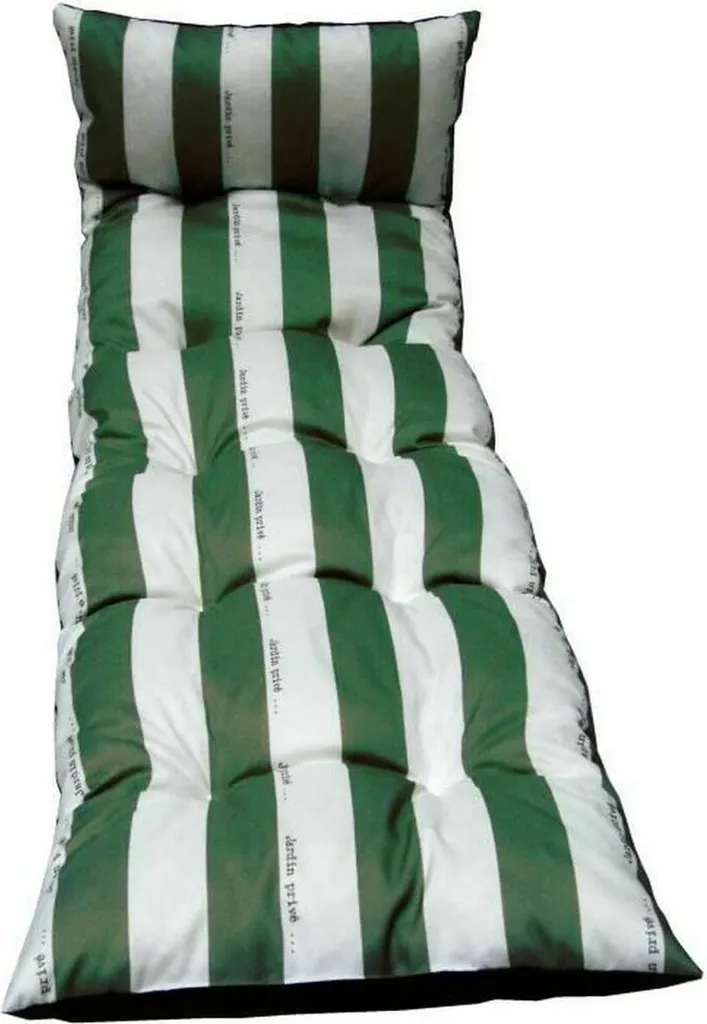 Coussin bain de soleil vert 180x56x10 cm avec rembourrage haute densité