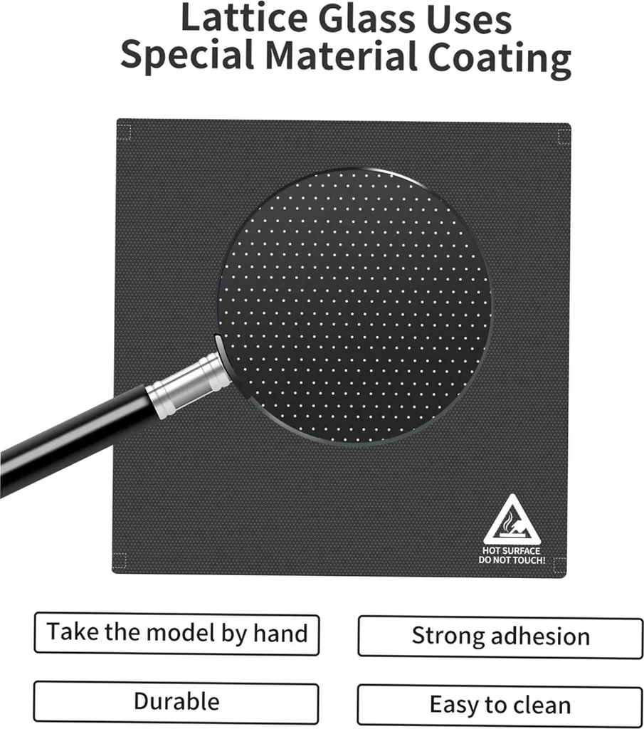 Surface en Verre 330x330mm pour Améliorer l'Adhérence de votre Imprimante 3D