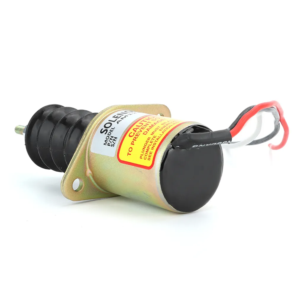 Solénoïde d'Arrêt 12V avec Kit d'Accessoires AM124379 Haute Durabilité