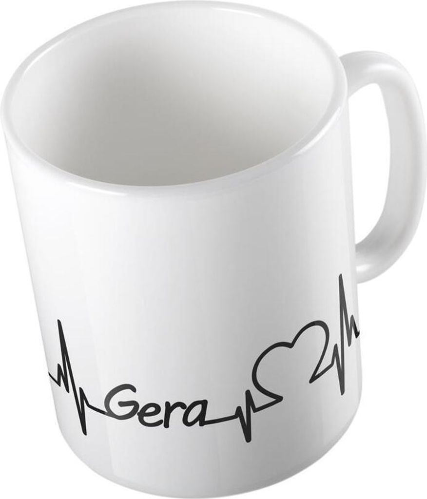 Huuraa Kaffeetasse Gera Geschenk Tasse Weiß 330ml Gera Präsent