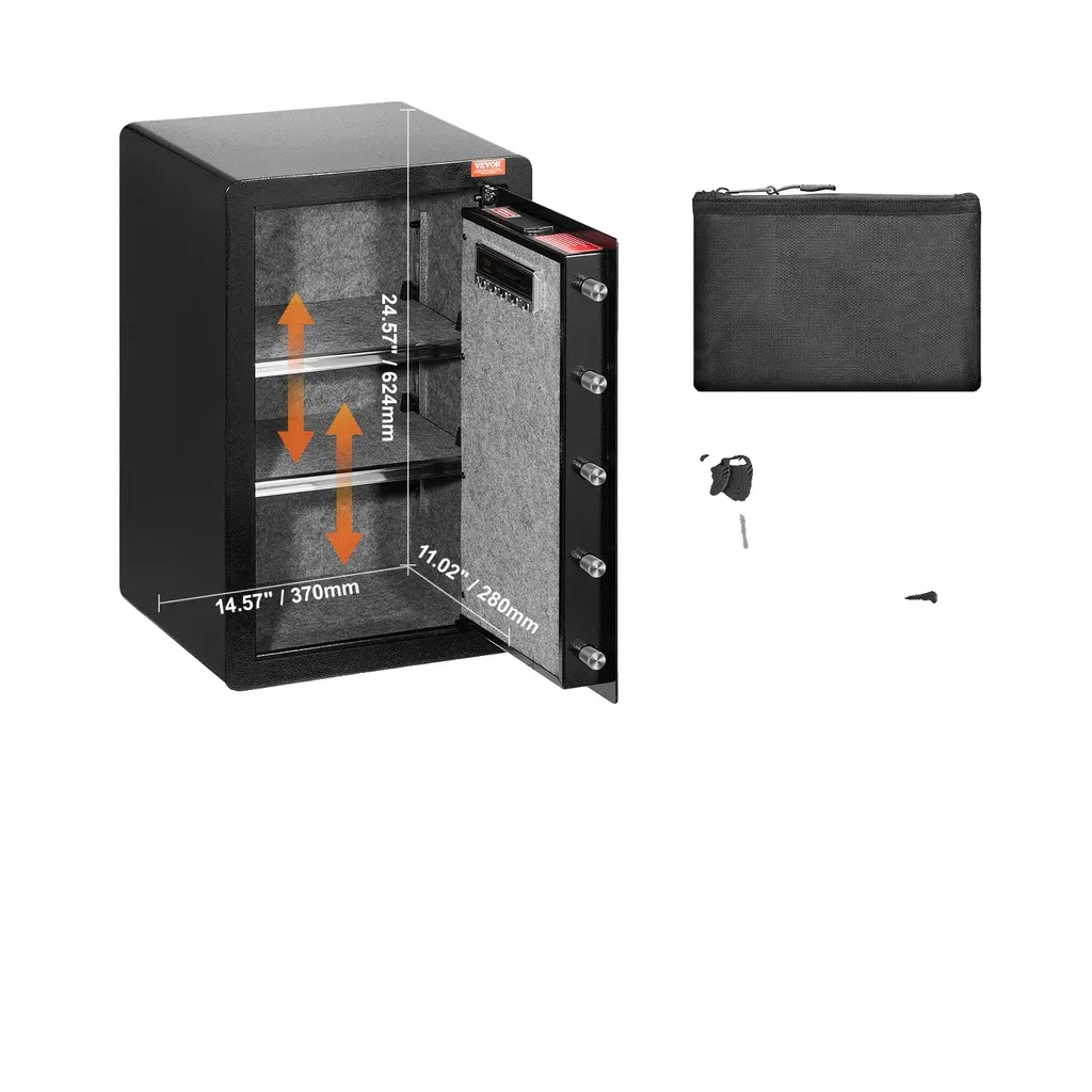 Armoire forte de sécurité 100L avec double accès et 5 verrous acier