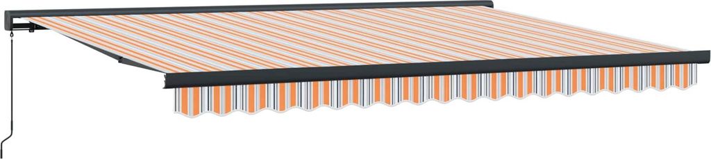 vidaXL Einziehbare Markise Orange und Grau 400 x 300 cm