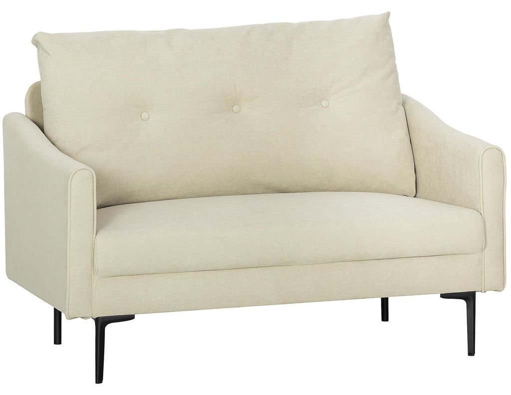 HOMCOM Tweezitsbank, 124 cm, kleine bank met armleuningen, Productafbeelding 
