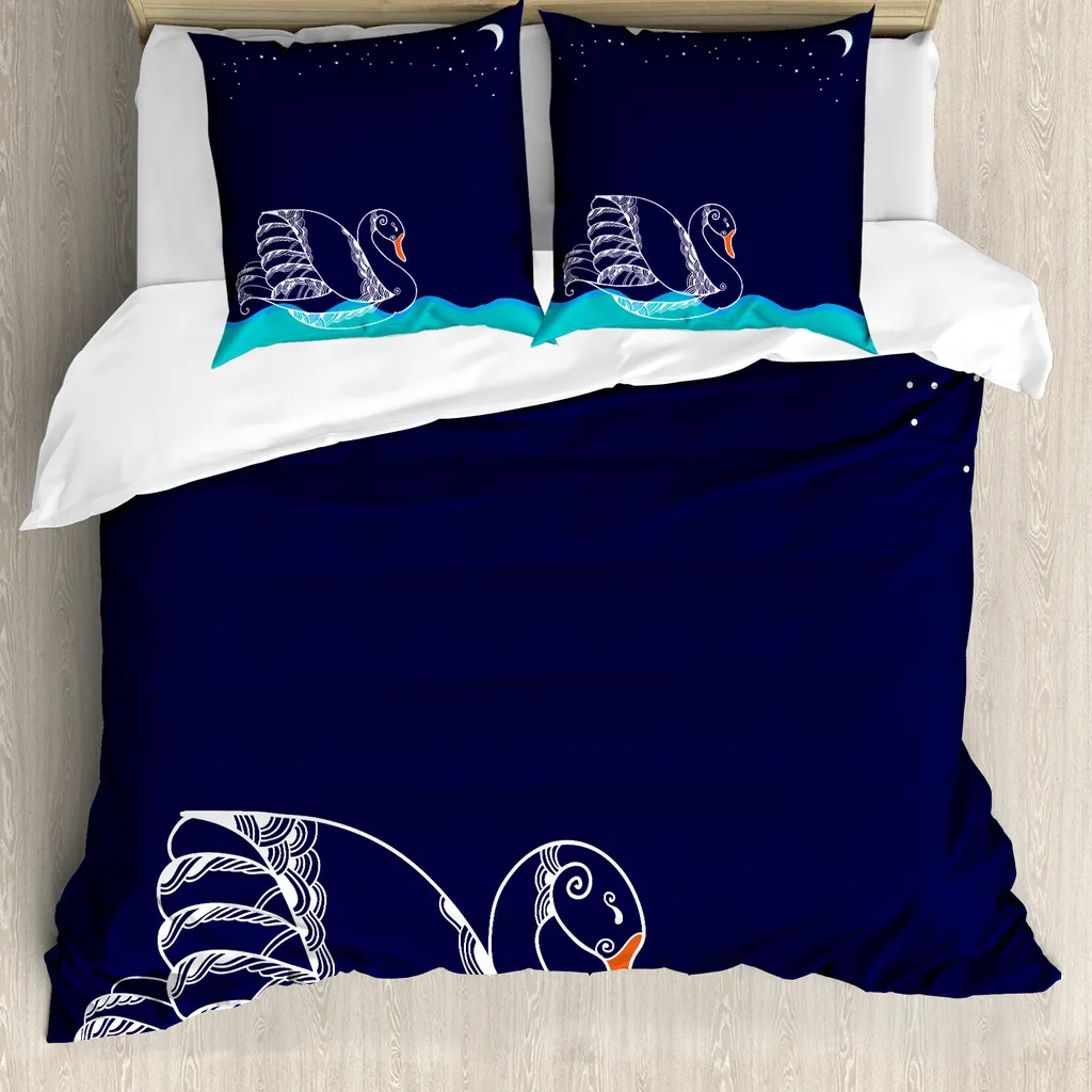 Housse de couette 155x220 cm Idéale pour Chambre d'Amis Motif Nature