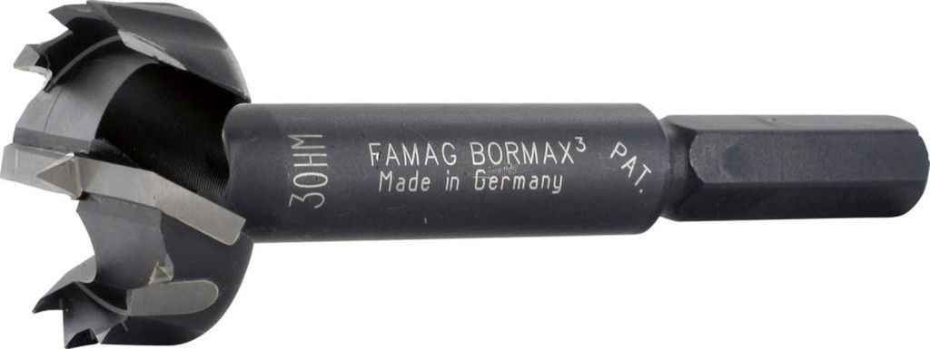 Famag Forstnerbohrer Bormax HM Durchmesser 30 / Länge 90mm mit Zentrierspitze - 1663030