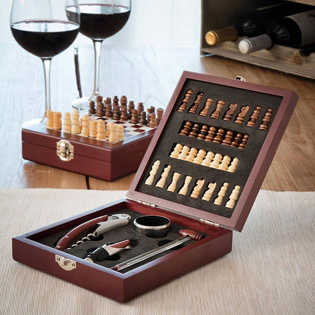 InnovaGoods Giochi accessori per il vino, legno e acciaio Immagine del prodotto 