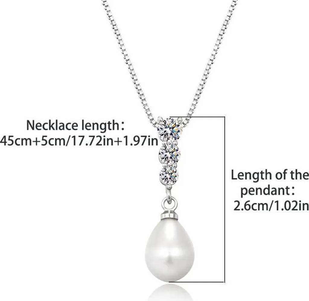 Collier pendentif argent 925 sterling certifié avec zircon de 6mm