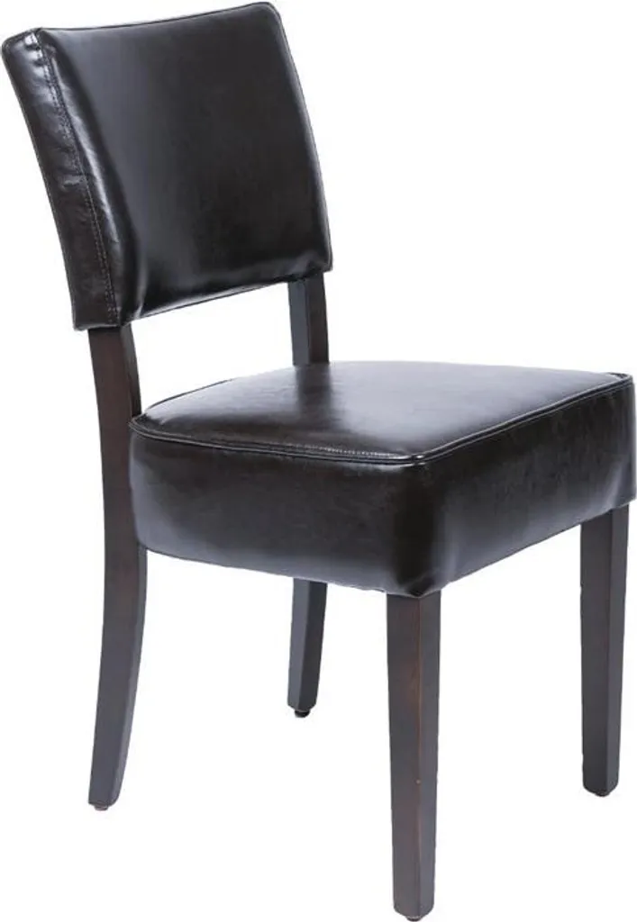 Lot de 2 chaises Bolero en cuir synthétique marron avec assise profonde
