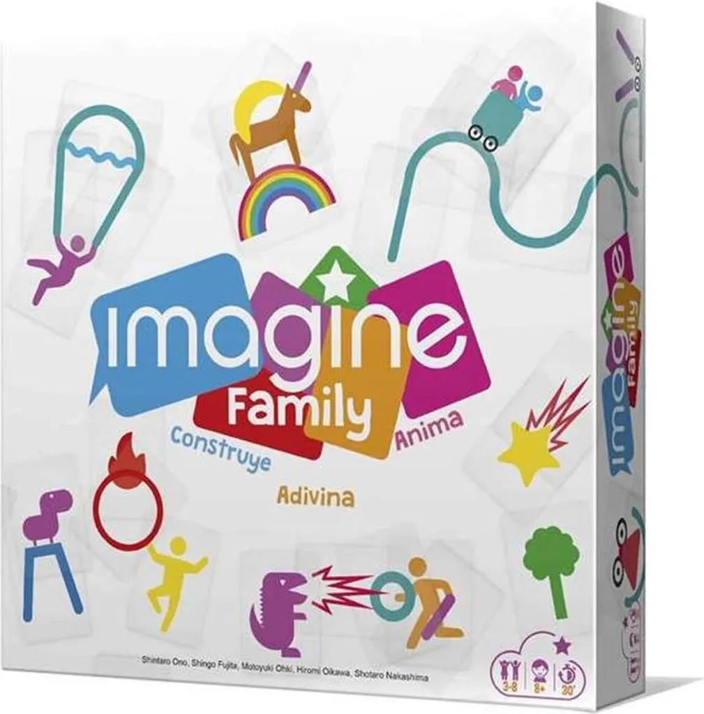 Imagine Family Jeu de société bleu Toy Planet créatif et multi-joueur