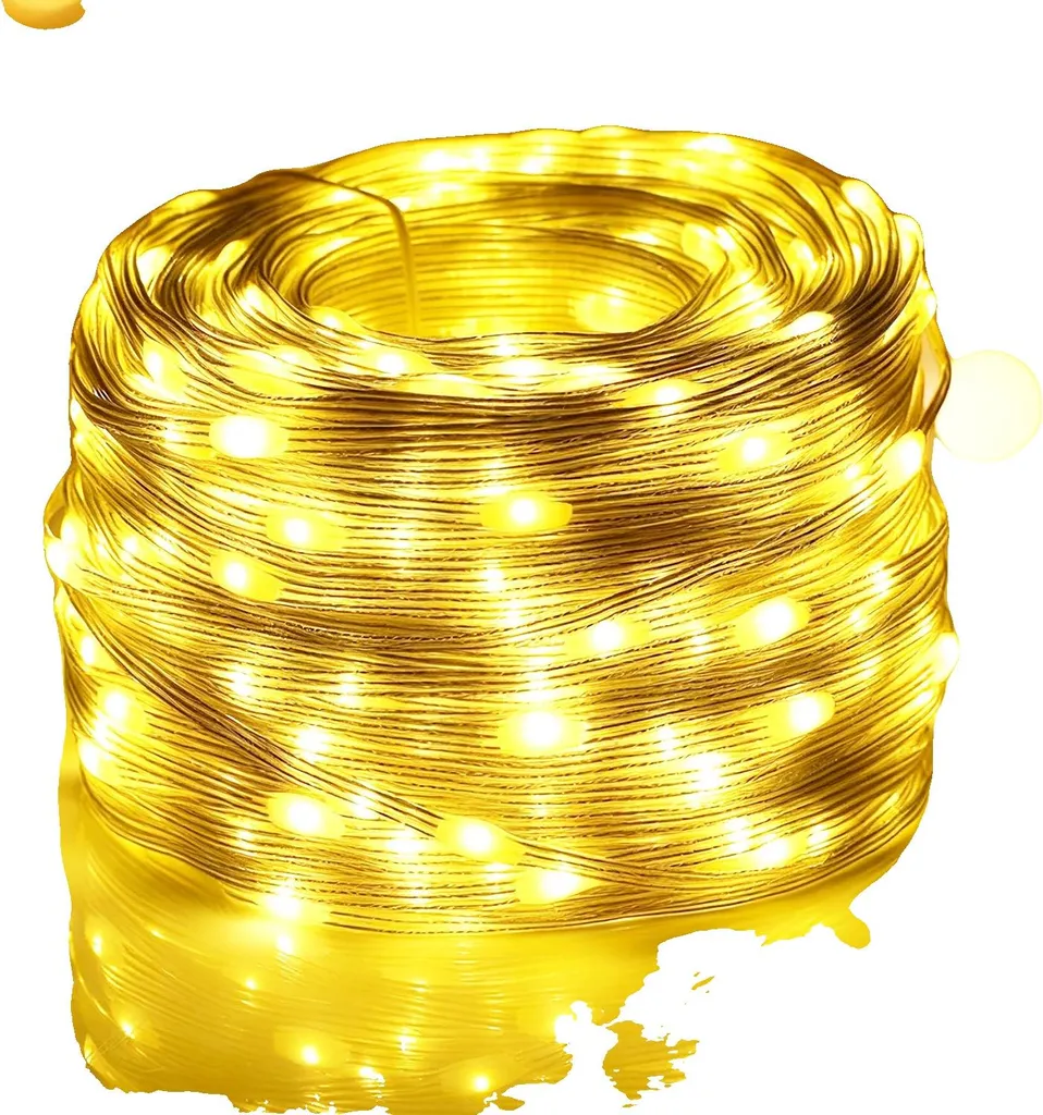 Ghirlanda Luminosa LED 100m Impermeabile IP44 con 8 Giochi di Luce