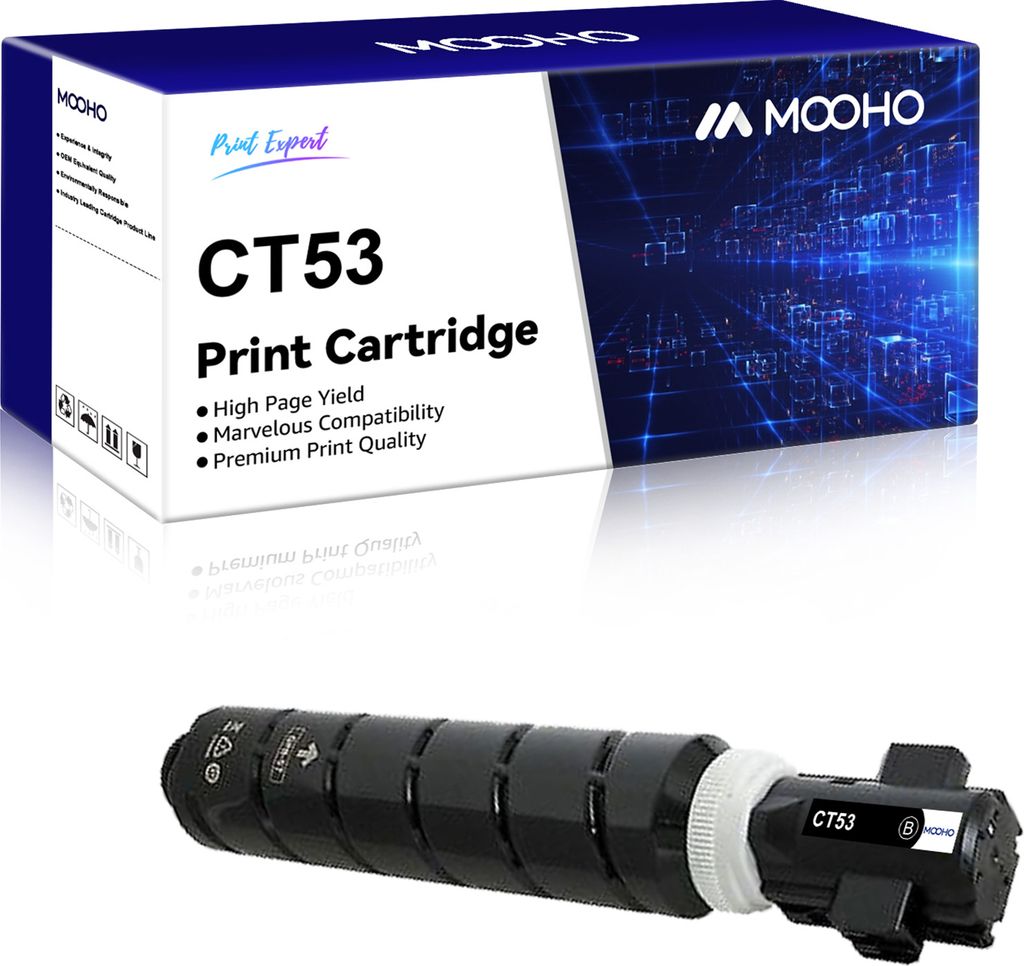 MOOHO Kompatibel Tonerkartusche für Canon C-EXV 53 IR4525i IR4535i IR4545i IR4551i IR4555i