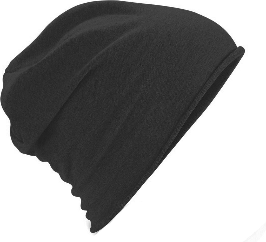 Beechfield Uni Jersey Beanie / Strickmütze RW4077 (Einheitsgröße) (Schwarz)