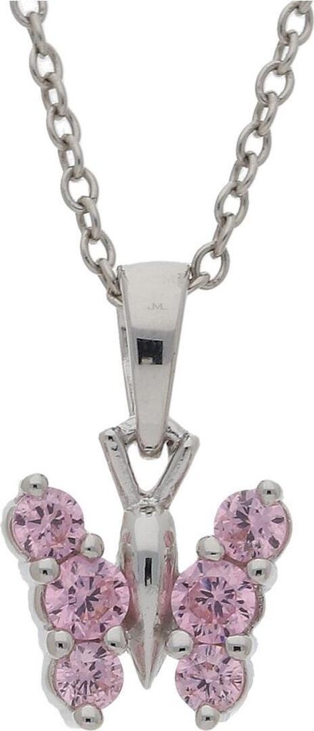 Kinder Kettenanhänger Silber 925 Zirkonia Schmetterling JL10-02-2419 JuwelmaLux
