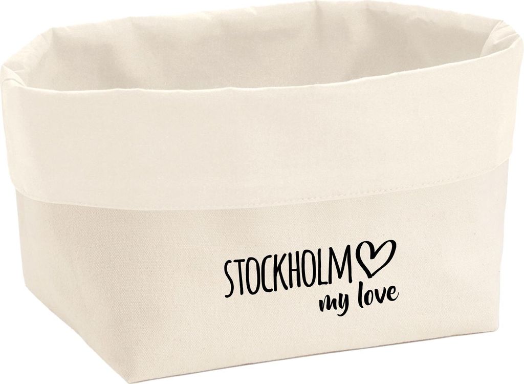 Huuraa Organizer Stockholm my love 8 Liter Large Canvas Baumwolle Utensilo Geschenkidee