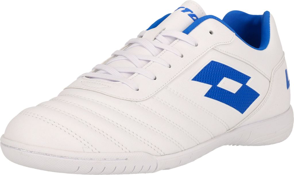 Lotto Hallenfußballschuh Milano 700 mit praktischer Gummisohle 1X5 All White/Pacific Blue 44
