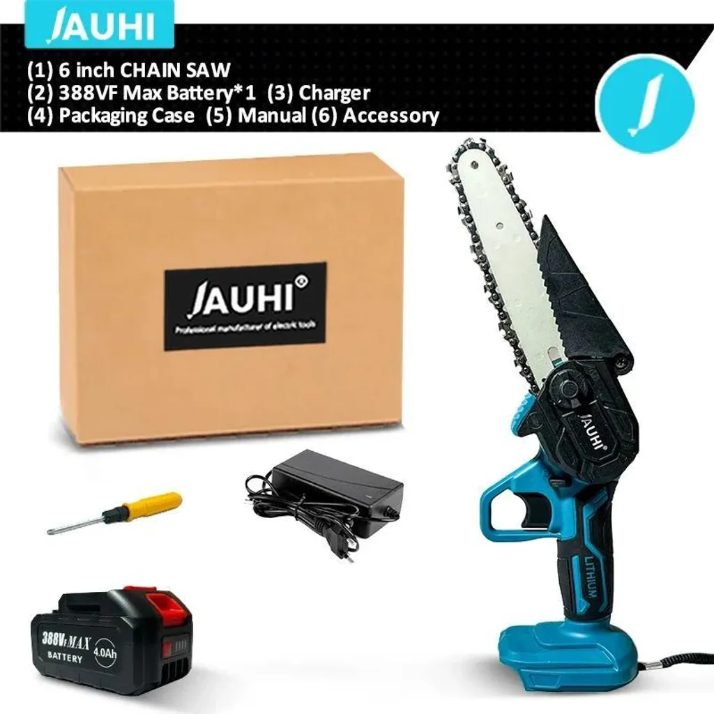 Tronçonneuse d'élagage électrique 18V pour bois et coupe de branches