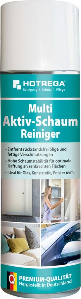 HOTREGA Multi Aktiv-Schaum Reiniger 300 ml, Universalreiniger, Allzweckreiniger, hygienisch, haftstark