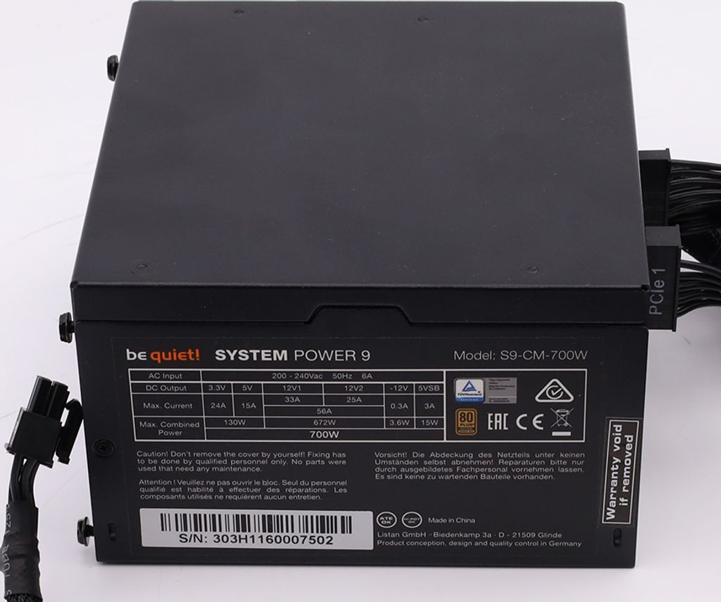 be quiet! SYSTEM POWER 9 700W CM Netzteil Produktbild