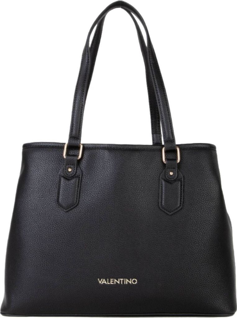 A black Valentino Bags Shopper Brixton X01 handbag is shown against a white background.