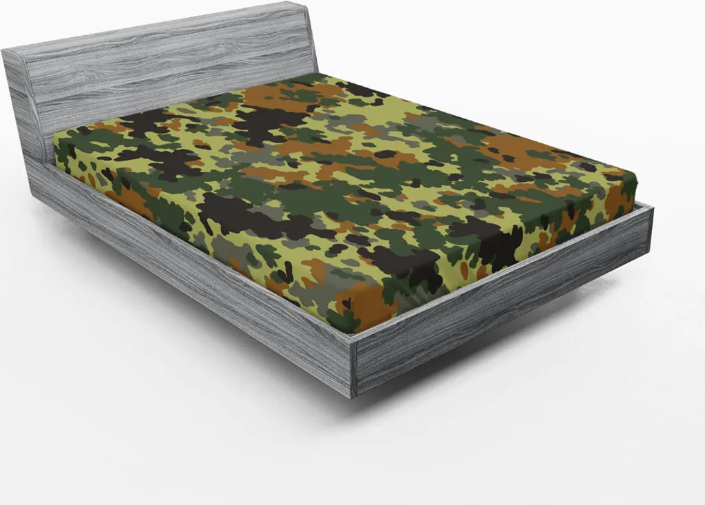 Lenzuolo con Angoli 180x200 ABAKUHAUS Camo Tedesco Foresta | Shop Online