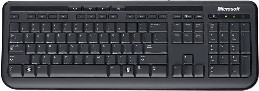 Microsoft Wired Desktop 600 (Set mit Maus und Tastatur, deutsches QWERTZ Tastaturlayout, schwarz, kabelgebunden)