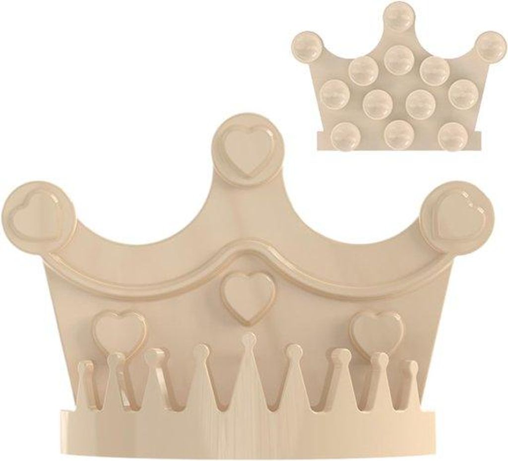 Silikon Haarabzocker für Dusche - mit Krone und Mauerhalter - verstopfungsfrei - Badkamer Accessoire
