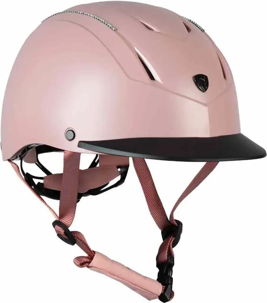 Casque d'équitation Horka Dali strass rose réglable 52-56 cm pour enfant