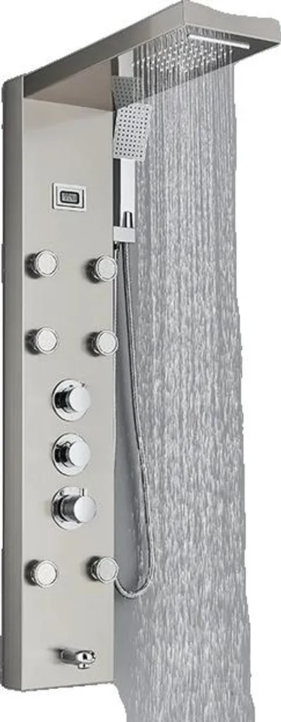 Colonne de douche thermostatique pour salle de bain moderne 1258 Nickel