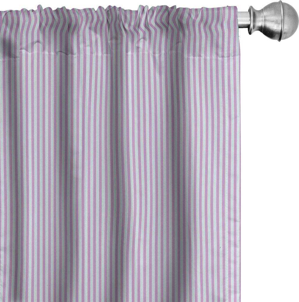 ABAKUHAUS Nadelstreifen Vorhänge, Gardinen, Breite Süßigkeit Stripes mit Pastellblau Verdoppelte Linien in Harmonie, 2 Stück 75 x 245 cm, Baby ...
