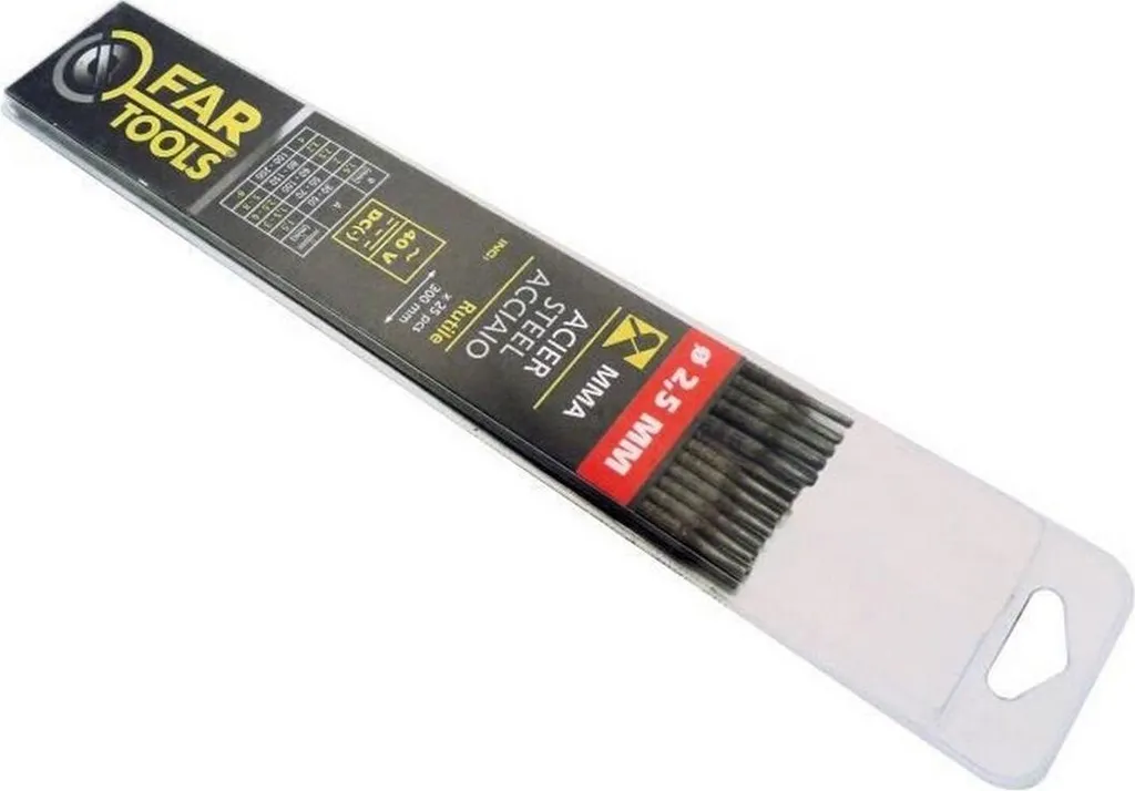 25 Elettrodi Rutilici FarTools Ø 2,5 mm x 300 mm - Saldatura Precisa