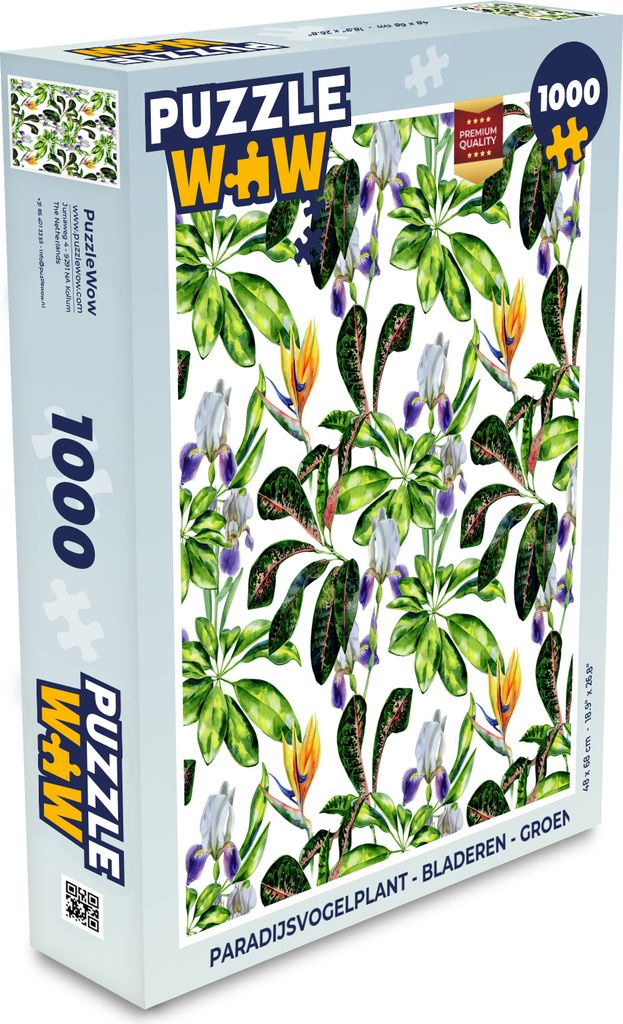 MuchoWow Puzzle 1000 Teile Paradiesvogelpflanze - Blätter - Grün - Spielzeug - Alt und Jung - Spiele - Puzzeln