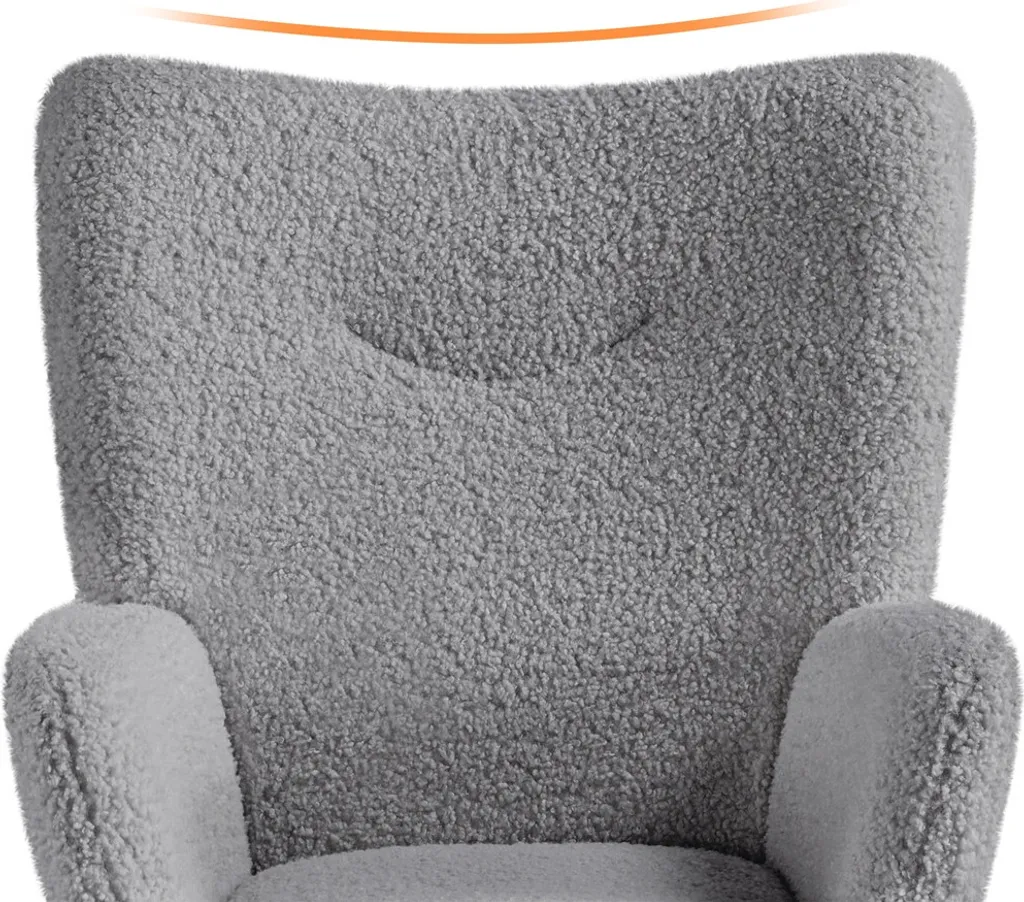 Siège de bureau gris 592303 avec dossier haut et piètement en métal - 8