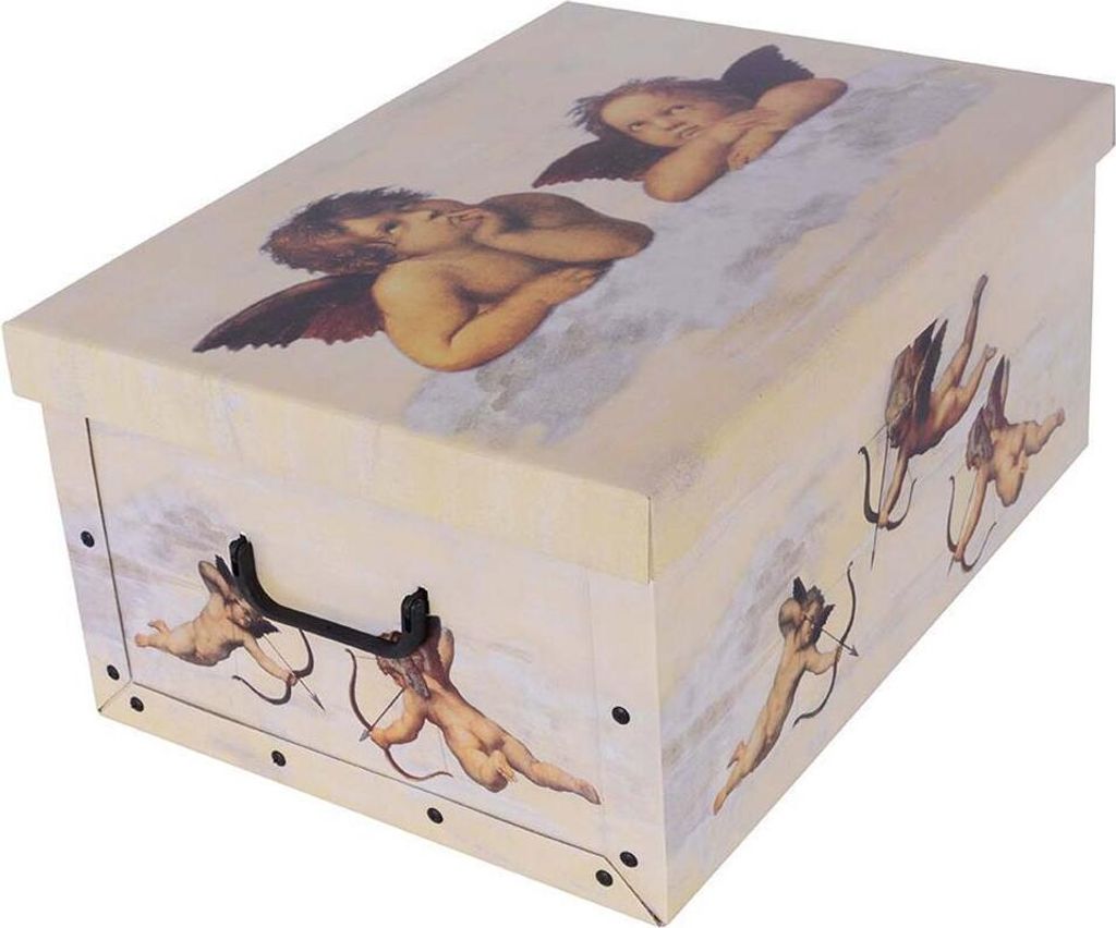 Aufbewahrungsbox Mini Engel creme mit Deckel/Griff Produktbild 