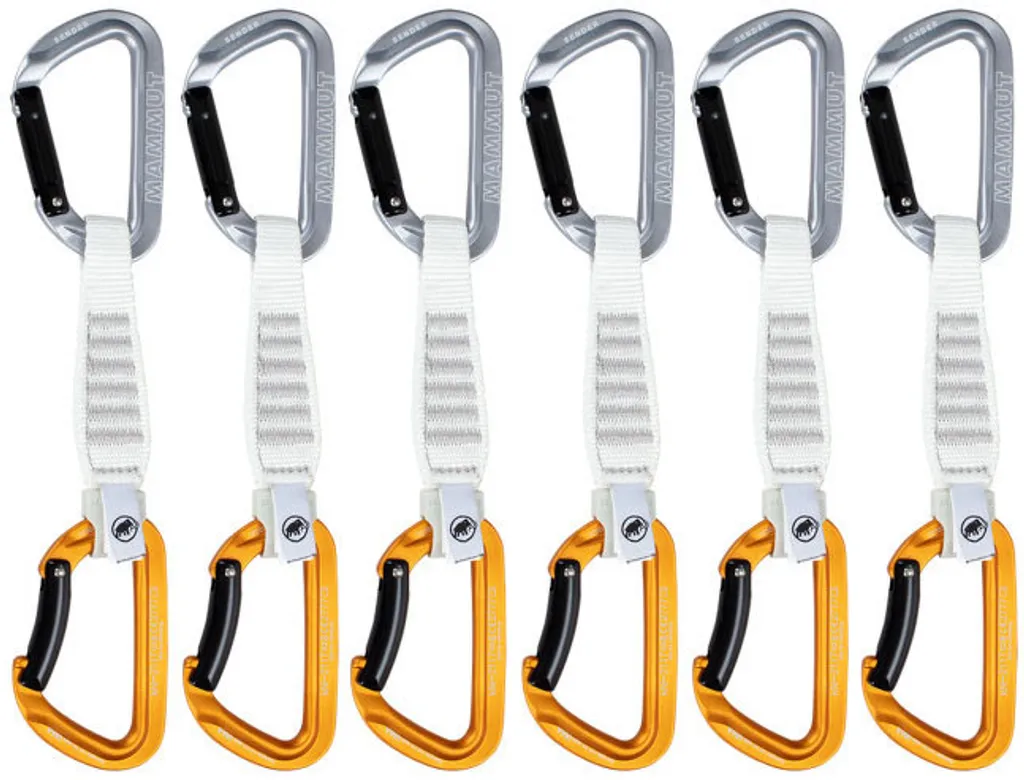 Dégaines Mammut Sender Keylock 12 cm Ultra-Légères et Pack de 6 Unités