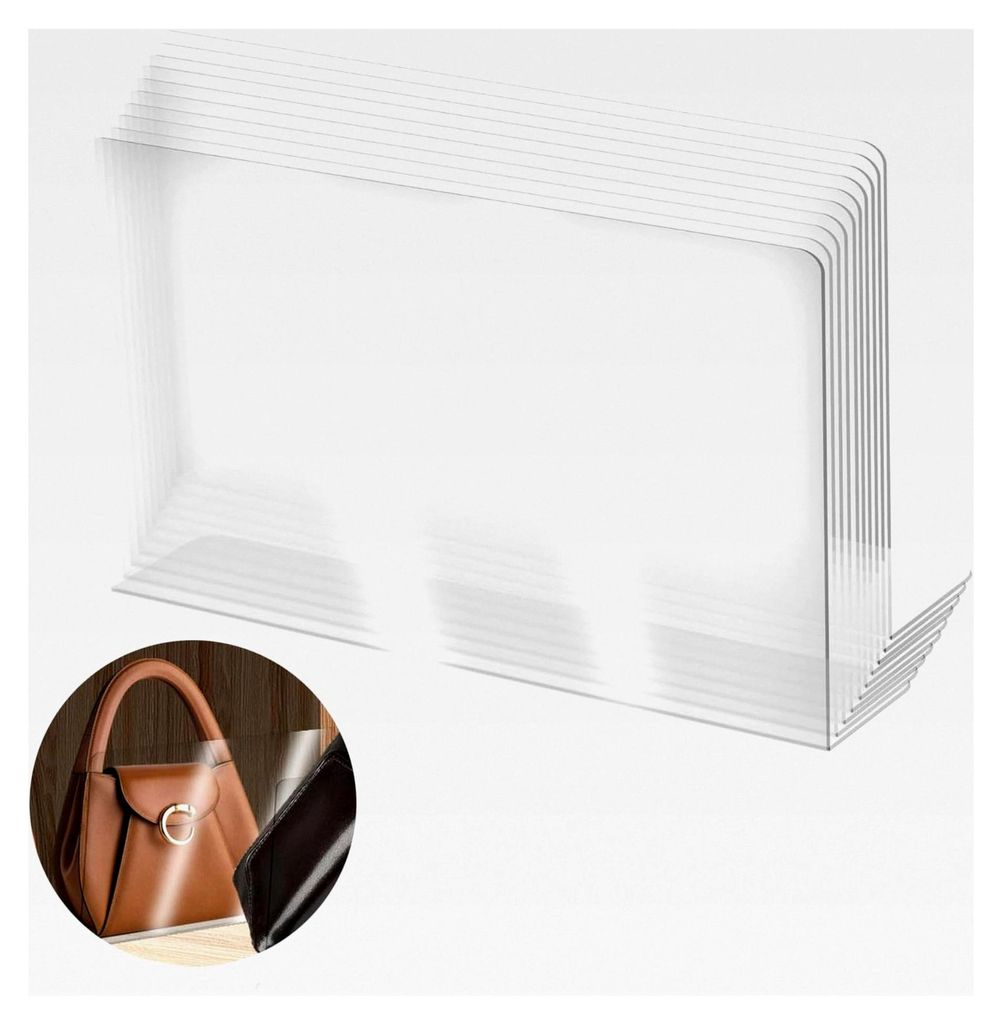 10 Stück transparente Regaltrenner für Kleiderschränke und Organisation