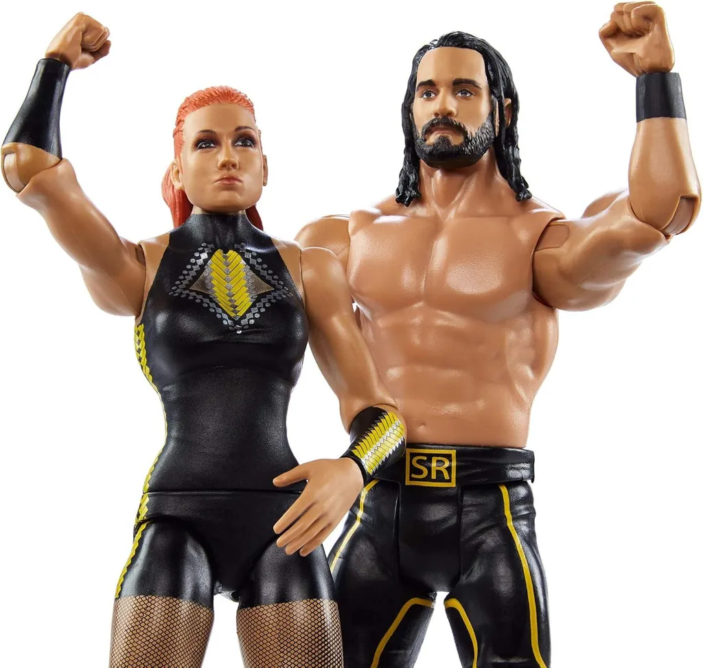 Pack de figurines d'action WWE Mattel - Duo de catcheurs légendaires