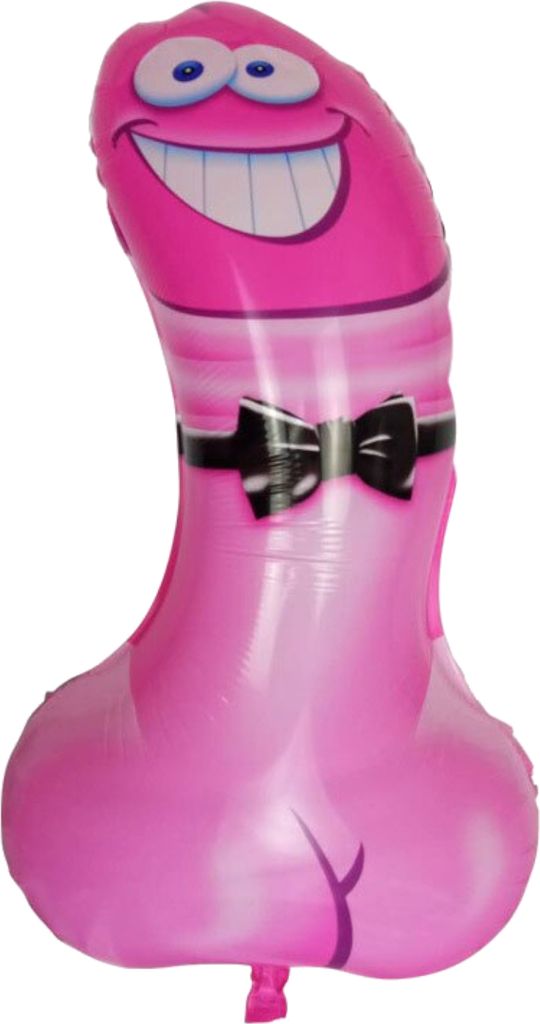 Fóliový balón Willy Penis, ružový, smejúca sa tvár s Obrázok produktu 