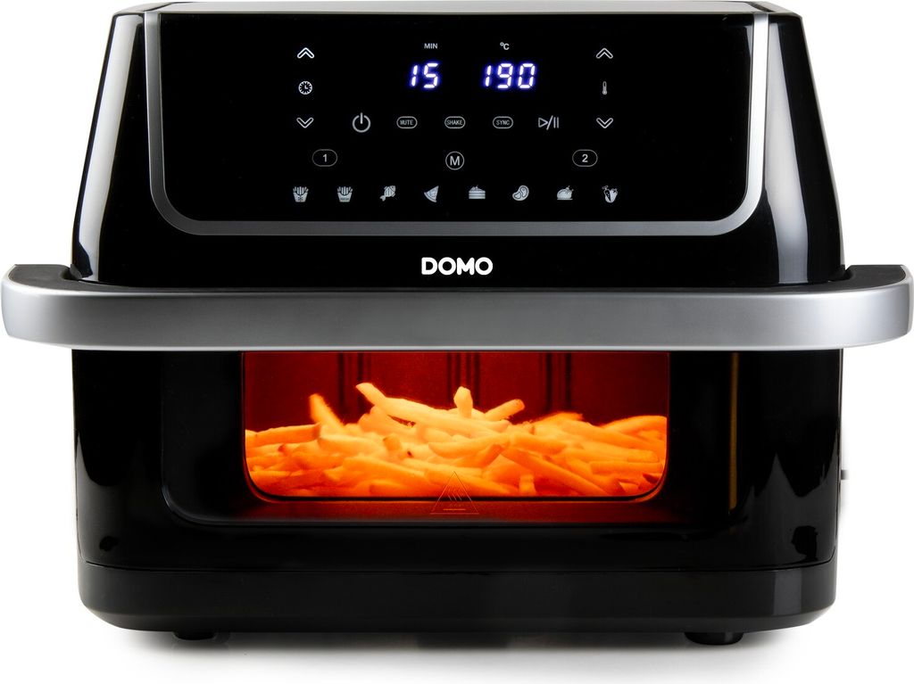10l 1800w schwarze heißluftfritteuse Domo DO544FR
